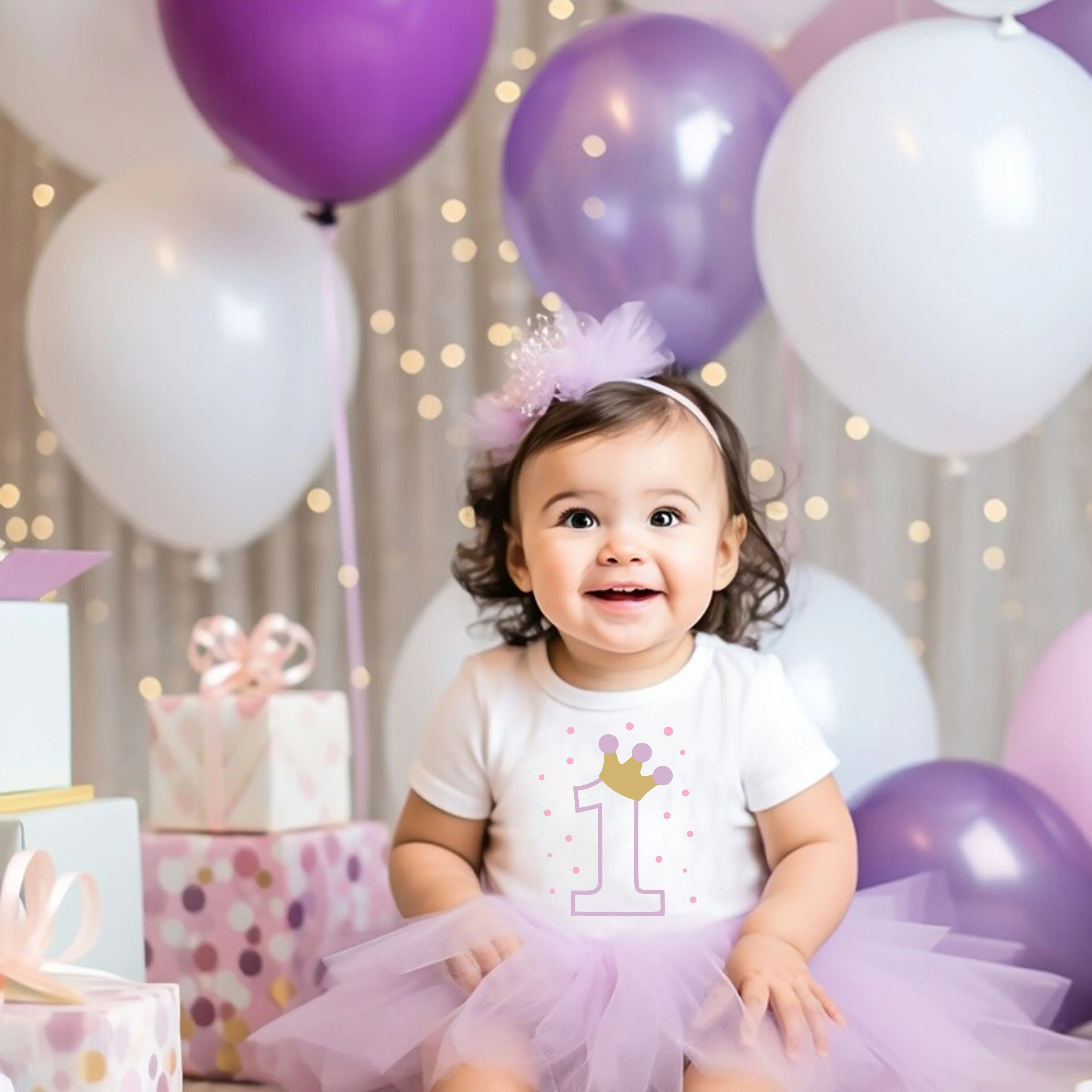 Body bebe niña primer cumpleaños One